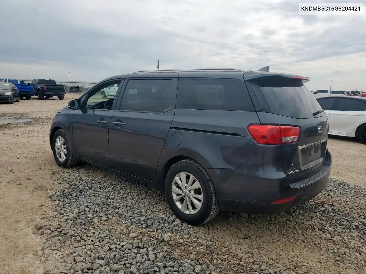 2016 Kia Sedona Lx VIN: KNDMB5C16G6204421 Lot: 62642255