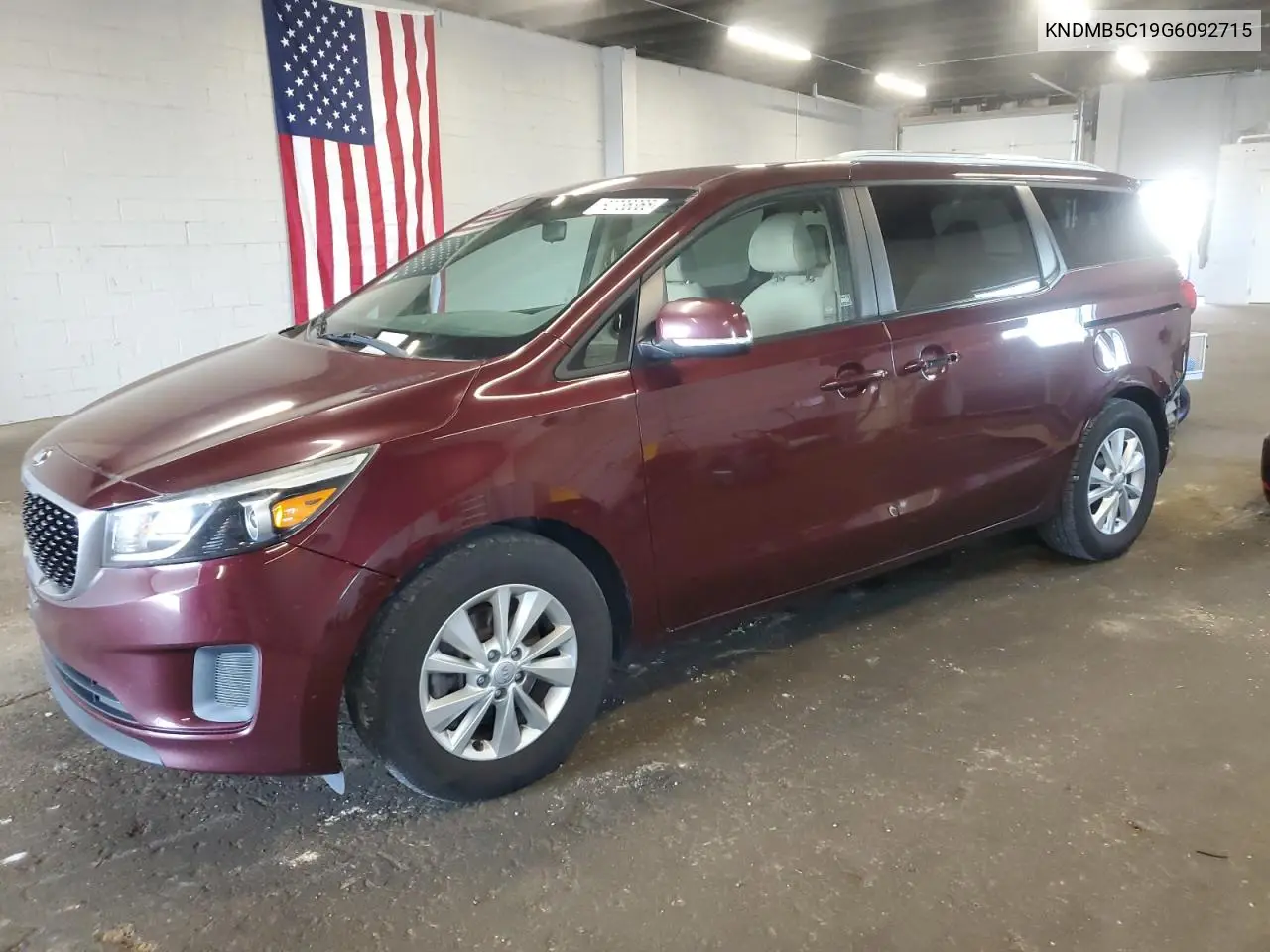 2016 Kia Sedona Lx VIN: KNDMB5C19G6092715 Lot: 62736365