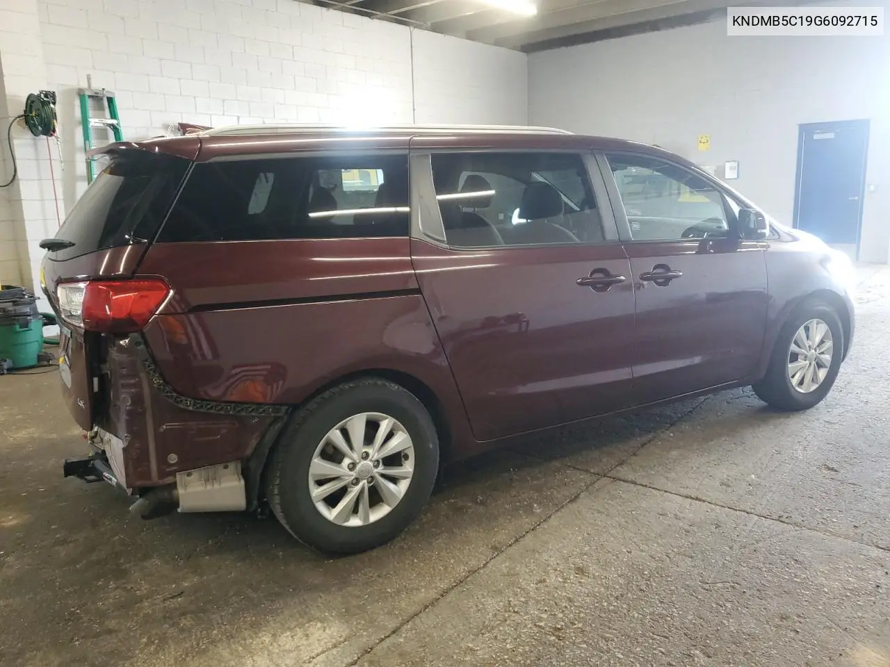 2016 Kia Sedona Lx VIN: KNDMB5C19G6092715 Lot: 62736365