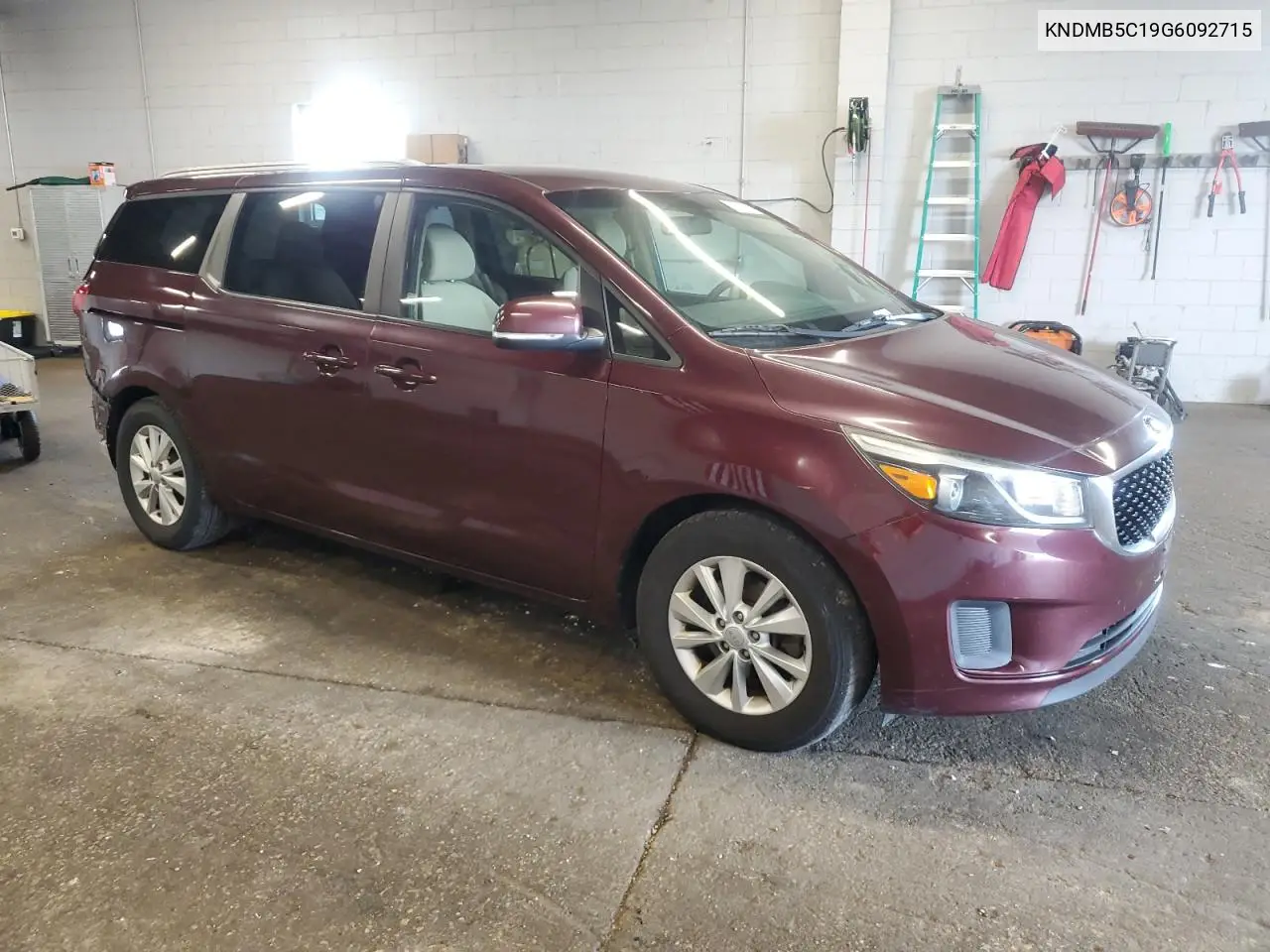 2016 Kia Sedona Lx VIN: KNDMB5C19G6092715 Lot: 62736365