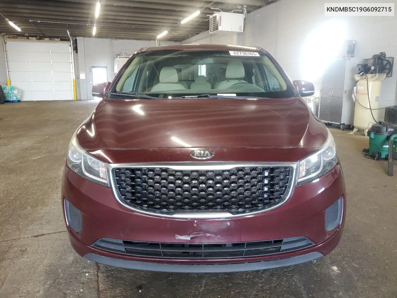 2016 Kia Sedona Lx VIN: KNDMB5C19G6092715 Lot: 62736365