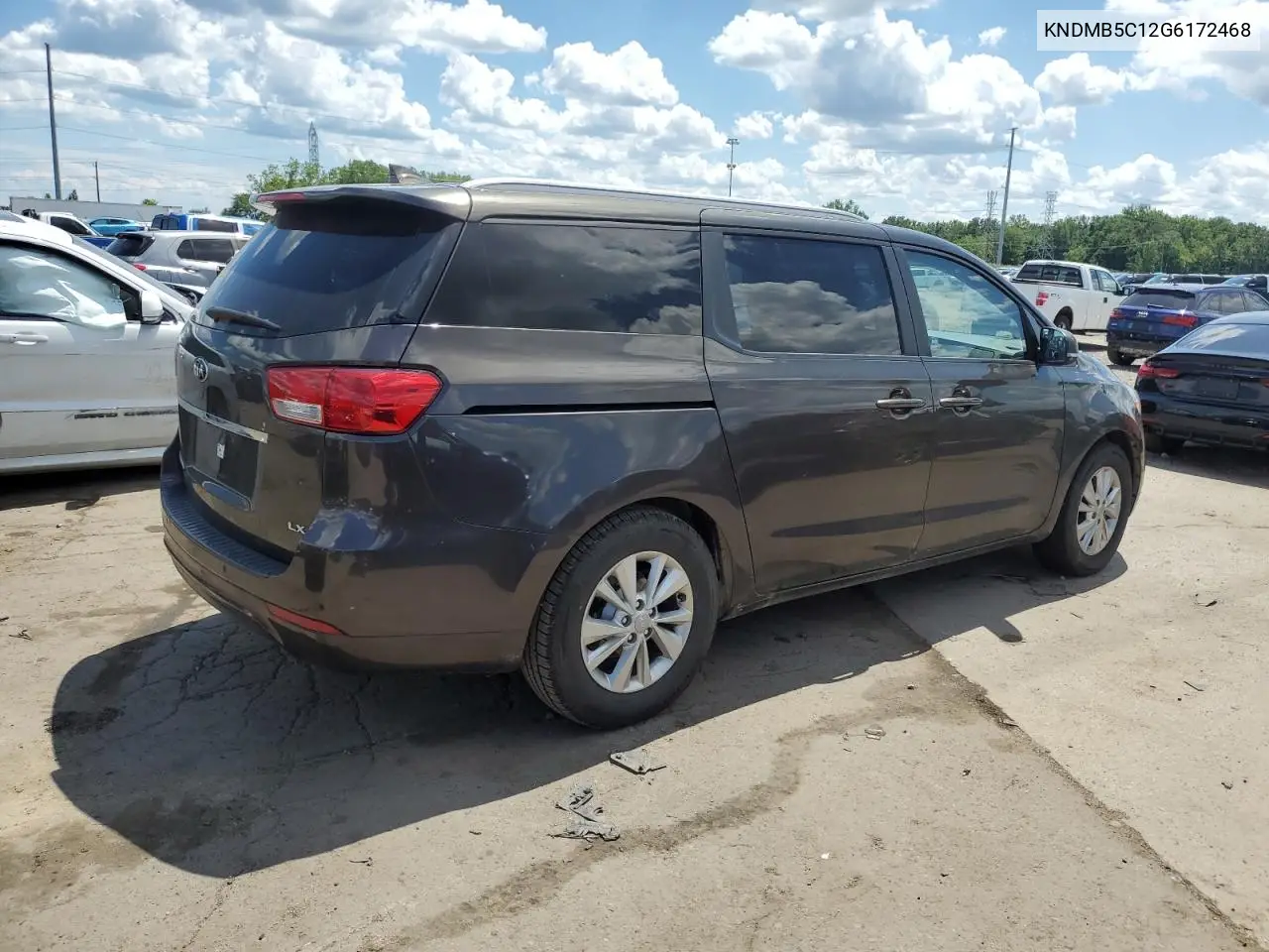2016 Kia Sedona Lx VIN: KNDMB5C12G6172468 Lot: 62960095