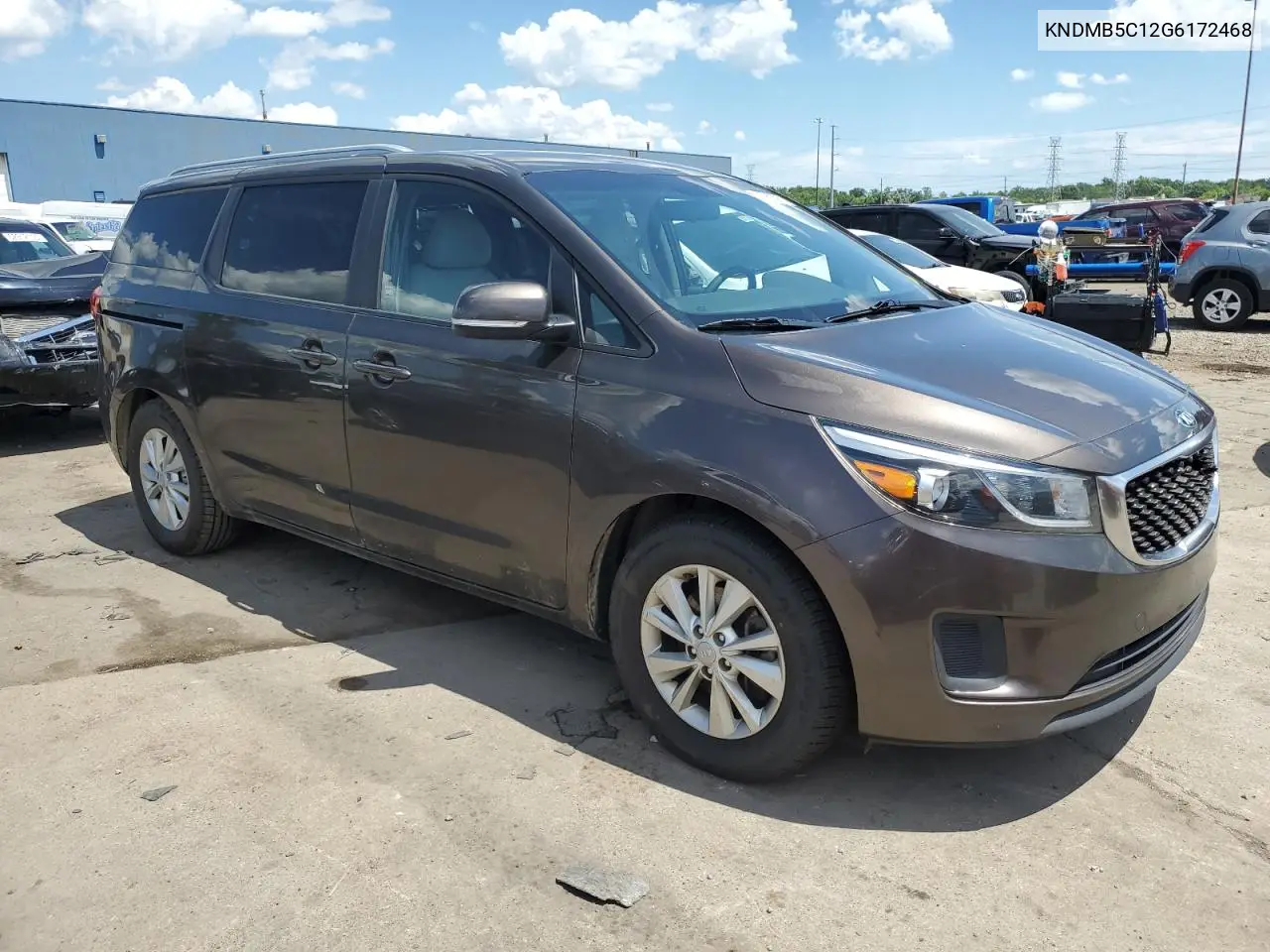 2016 Kia Sedona Lx VIN: KNDMB5C12G6172468 Lot: 62960095