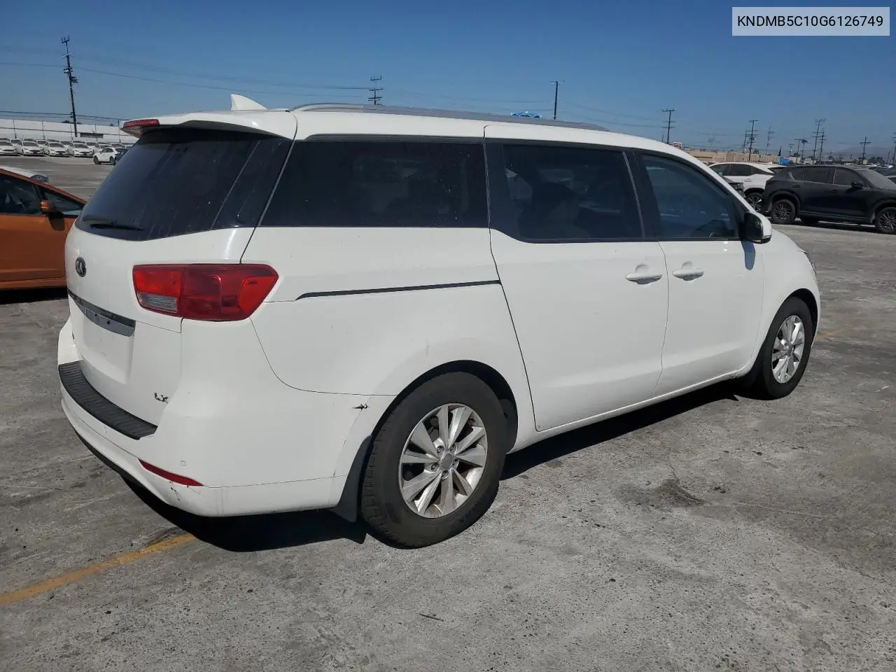 2016 Kia Sedona Lx VIN: KNDMB5C10G6126749 Lot: 63120415