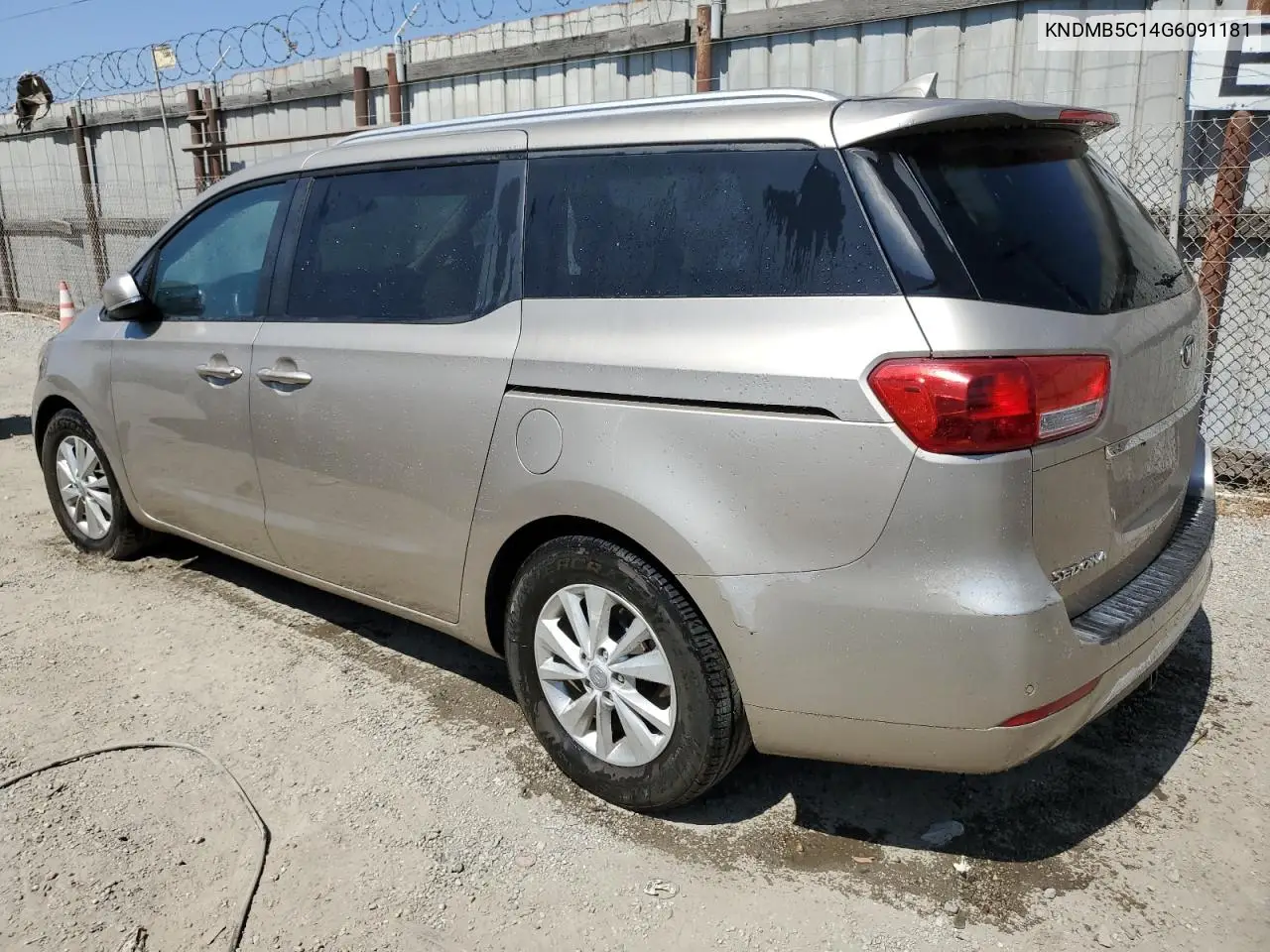 2016 Kia Sedona Lx VIN: KNDMB5C14G6091181 Lot: 63123985