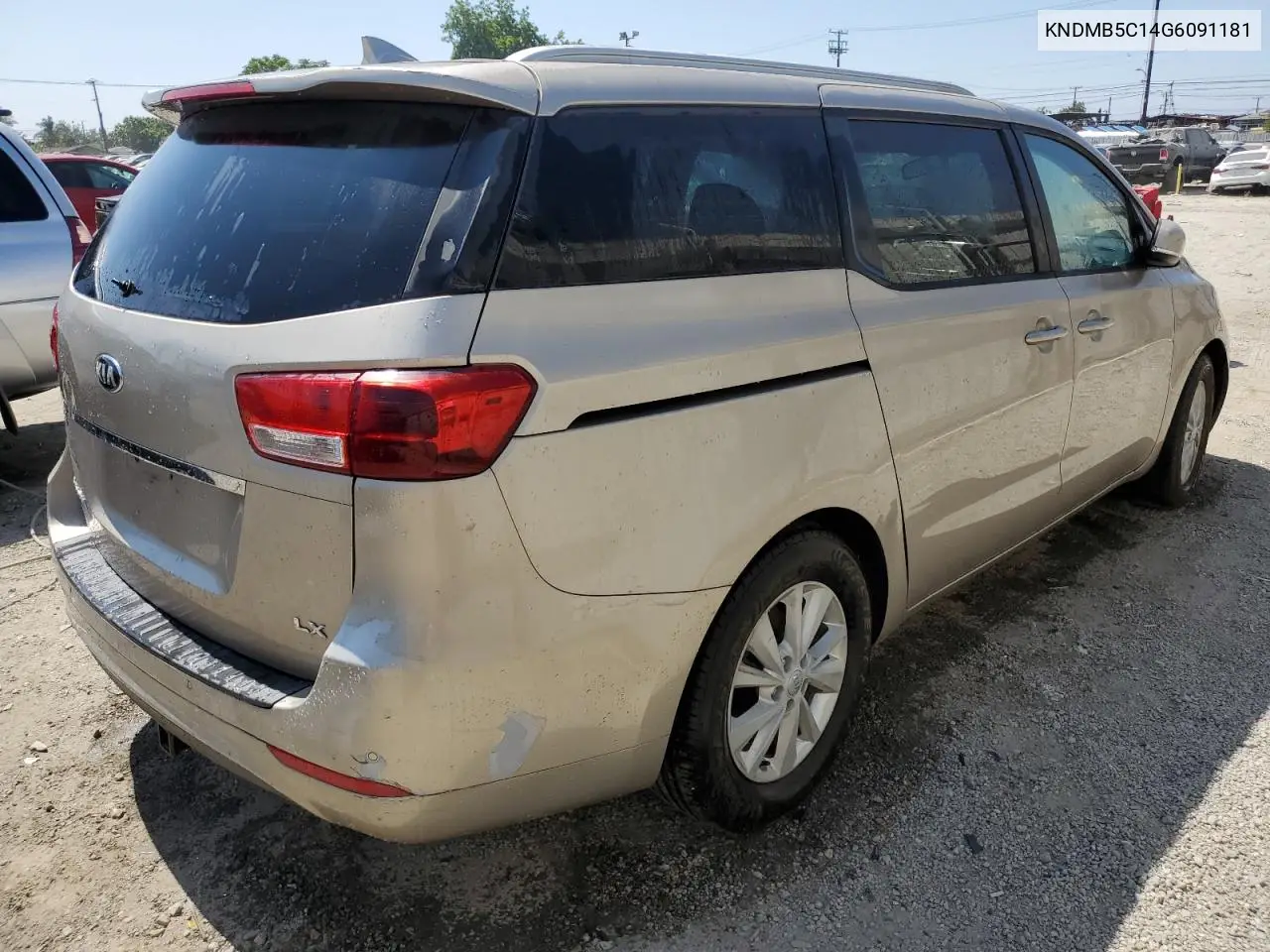 2016 Kia Sedona Lx VIN: KNDMB5C14G6091181 Lot: 63123985