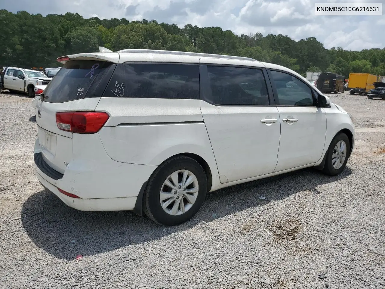 2016 Kia Sedona Lx VIN: KNDMB5C10G6216631 Lot: 63249365