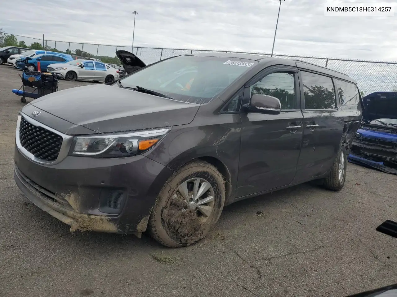 2017 Kia Sedona Lx VIN: KNDMB5C18H6314257 Lot: 56313805
