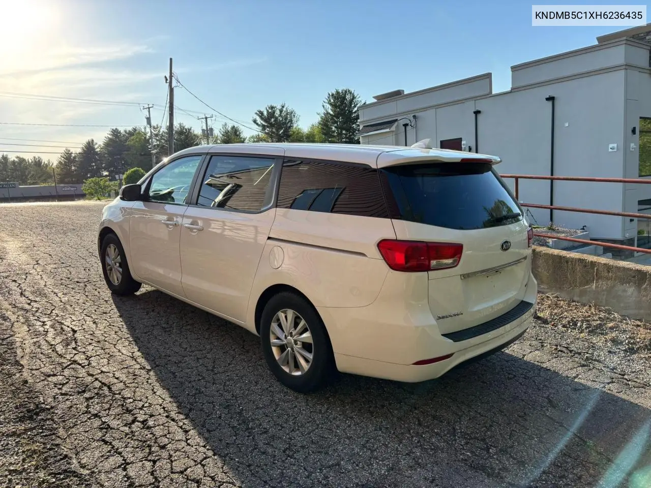 2017 Kia Sedona Lx VIN: KNDMB5C1XH6236435 Lot: 57184675