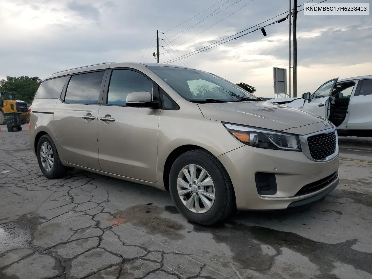 2017 Kia Sedona Lx VIN: KNDMB5C17H6238403 Lot: 60559595