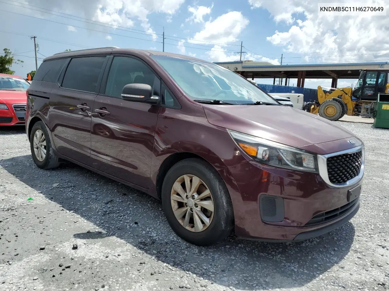 2017 Kia Sedona Lx VIN: KNDMB5C11H6270649 Lot: 62968525