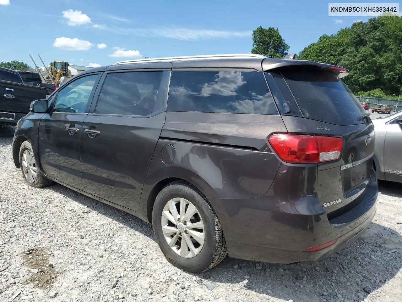 2017 Kia Sedona Lx VIN: KNDMB5C1XH6333442 Lot: 63205635