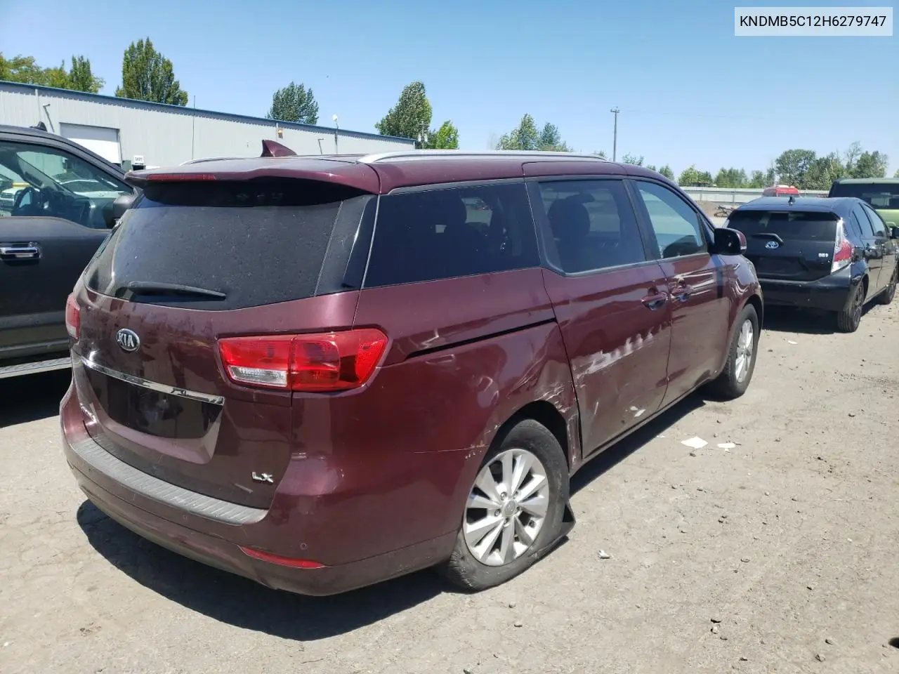 2017 Kia Sedona Lx VIN: KNDMB5C12H6279747 Lot: 63458565