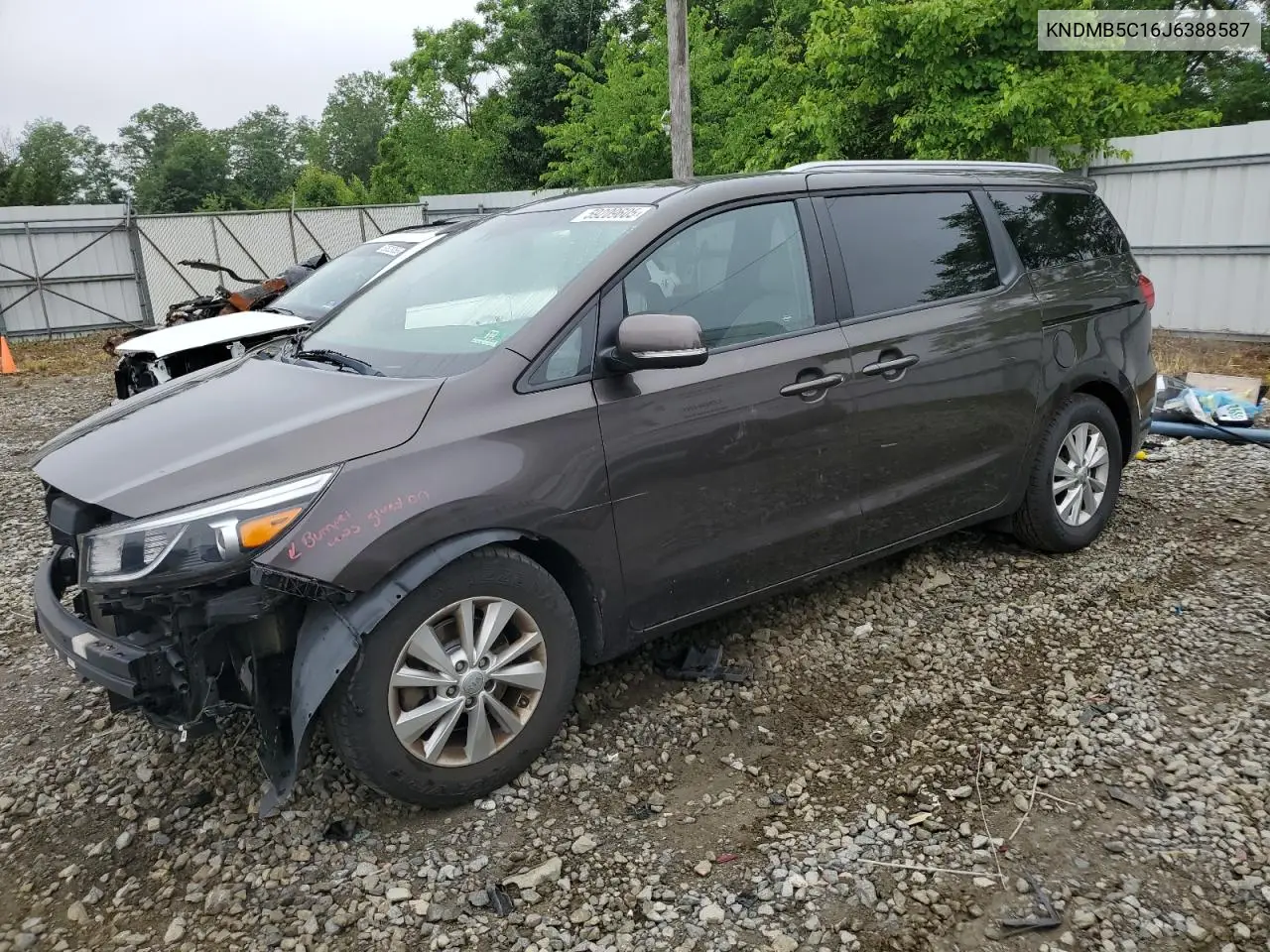 2018 Kia Sedona Lx VIN: KNDMB5C16J6388587 Lot: 59209605
