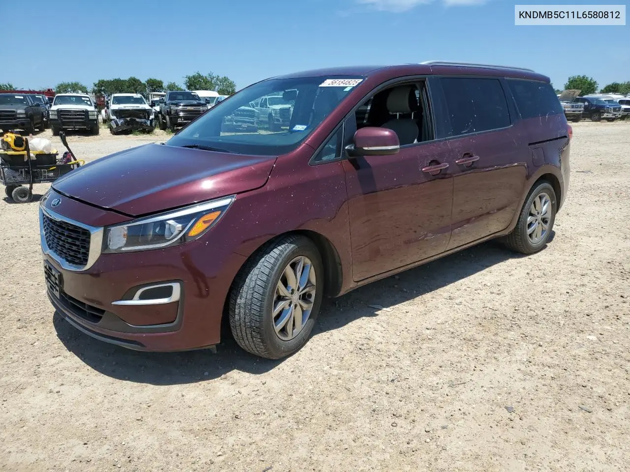 2020 Kia Sedona Lx VIN: KNDMB5C11L6580812 Lot: 56184825