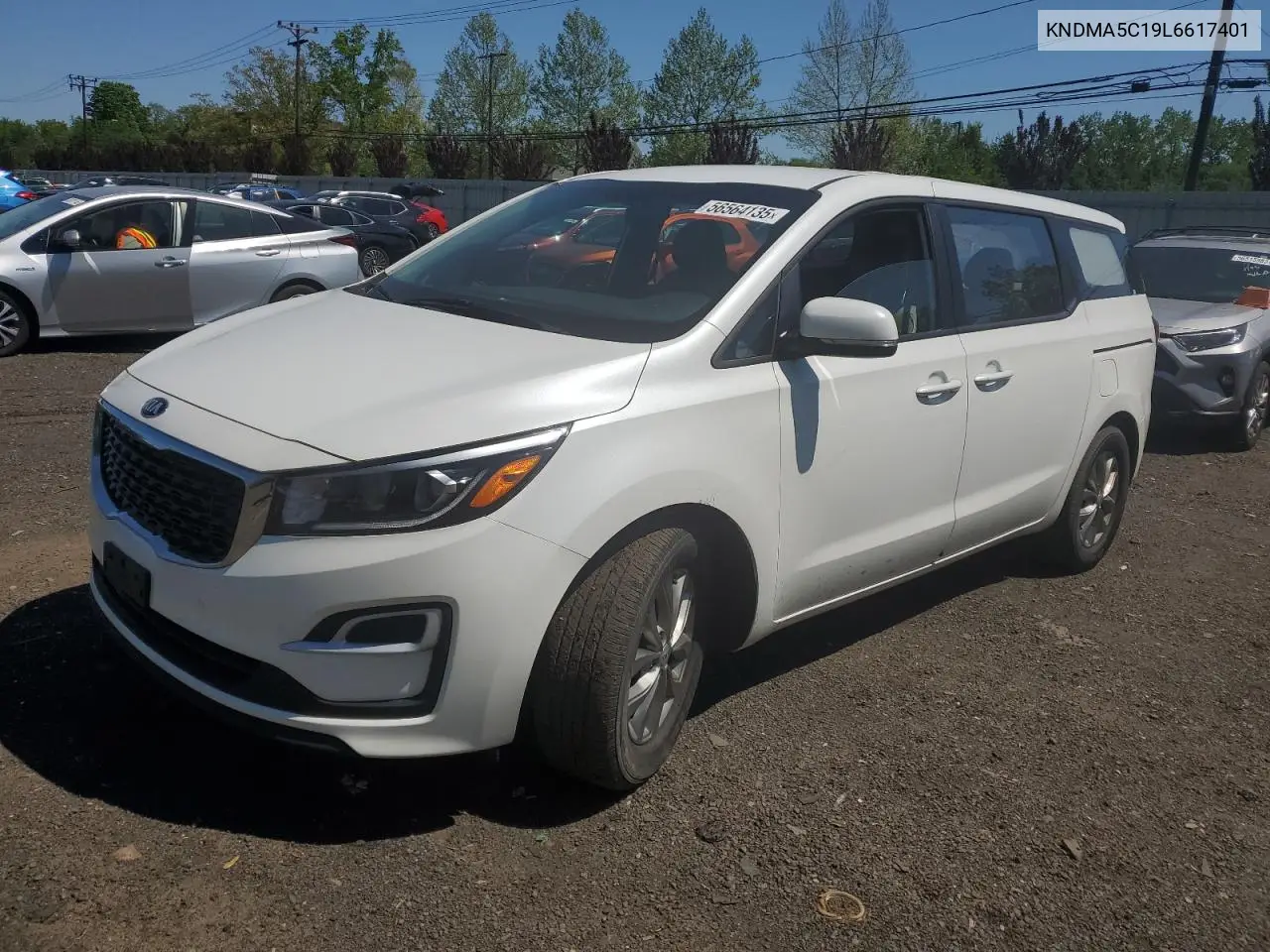 2020 Kia Sedona L VIN: KNDMA5C19L6617401 Lot: 56564135