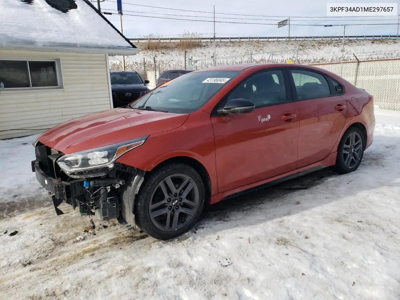 2021 Kia Forte Gt Line VIN: 3KPF34AD1ME297657 Lot: 43186045