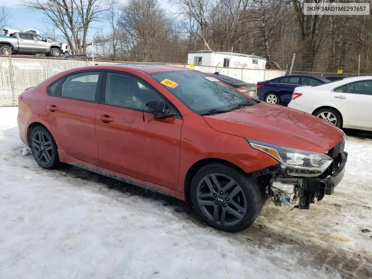 2021 Kia Forte Gt Line VIN: 3KPF34AD1ME297657 Lot: 43186045