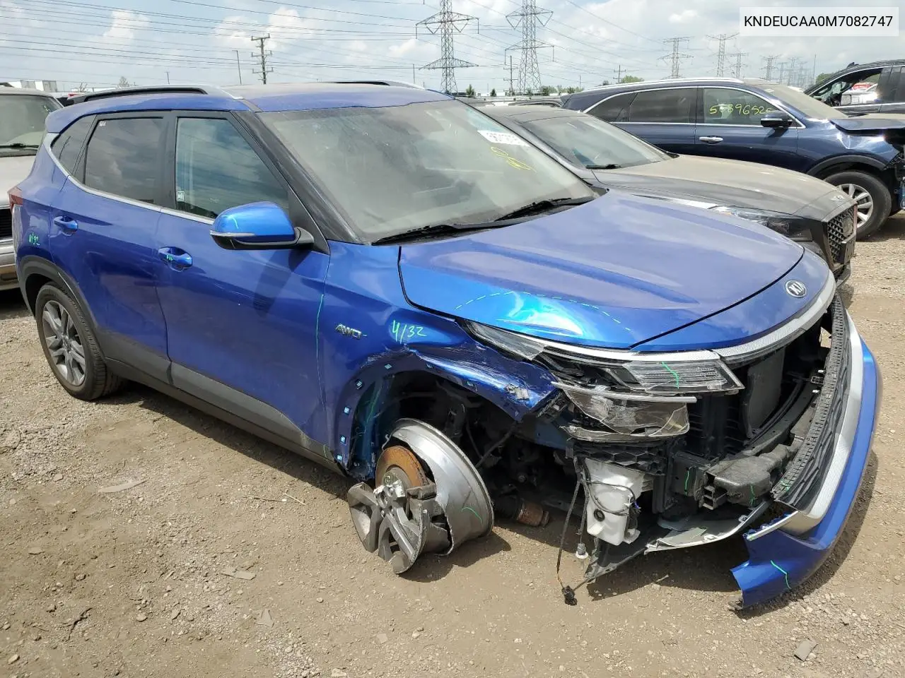 2021 Kia Seltos S VIN: KNDEUCAA0M7082747 Lot: 56712795