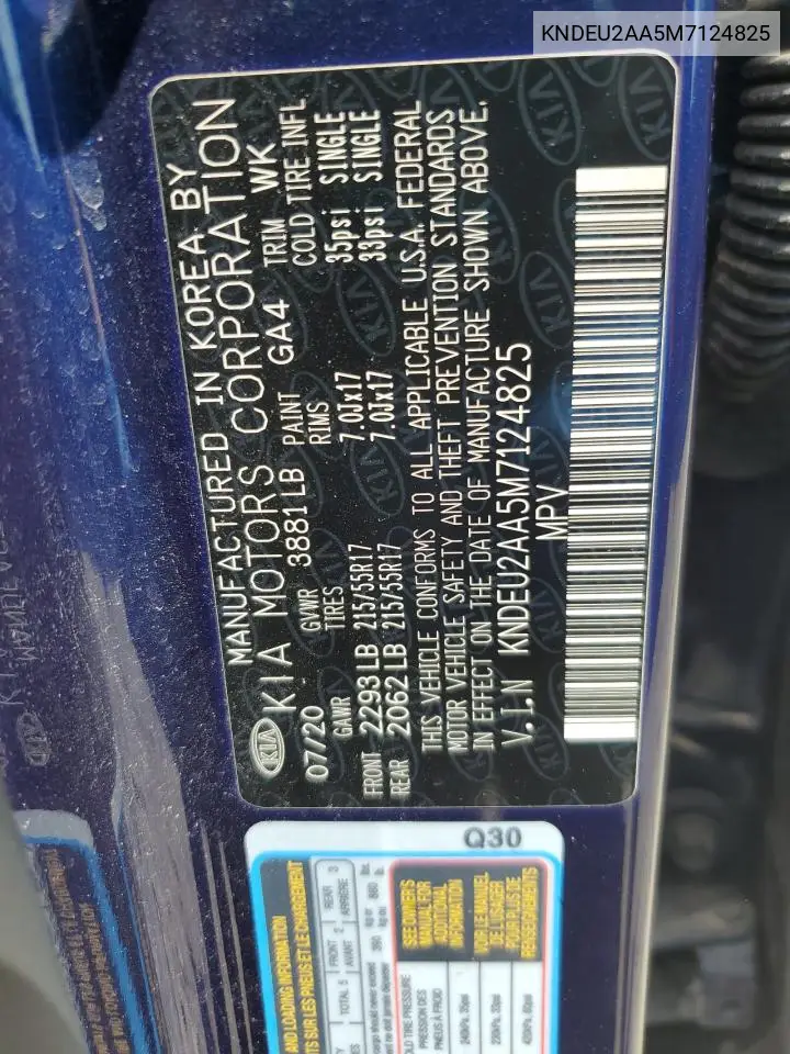 2021 Kia Seltos S VIN: KNDEU2AA5M7124825 Lot: 56941485