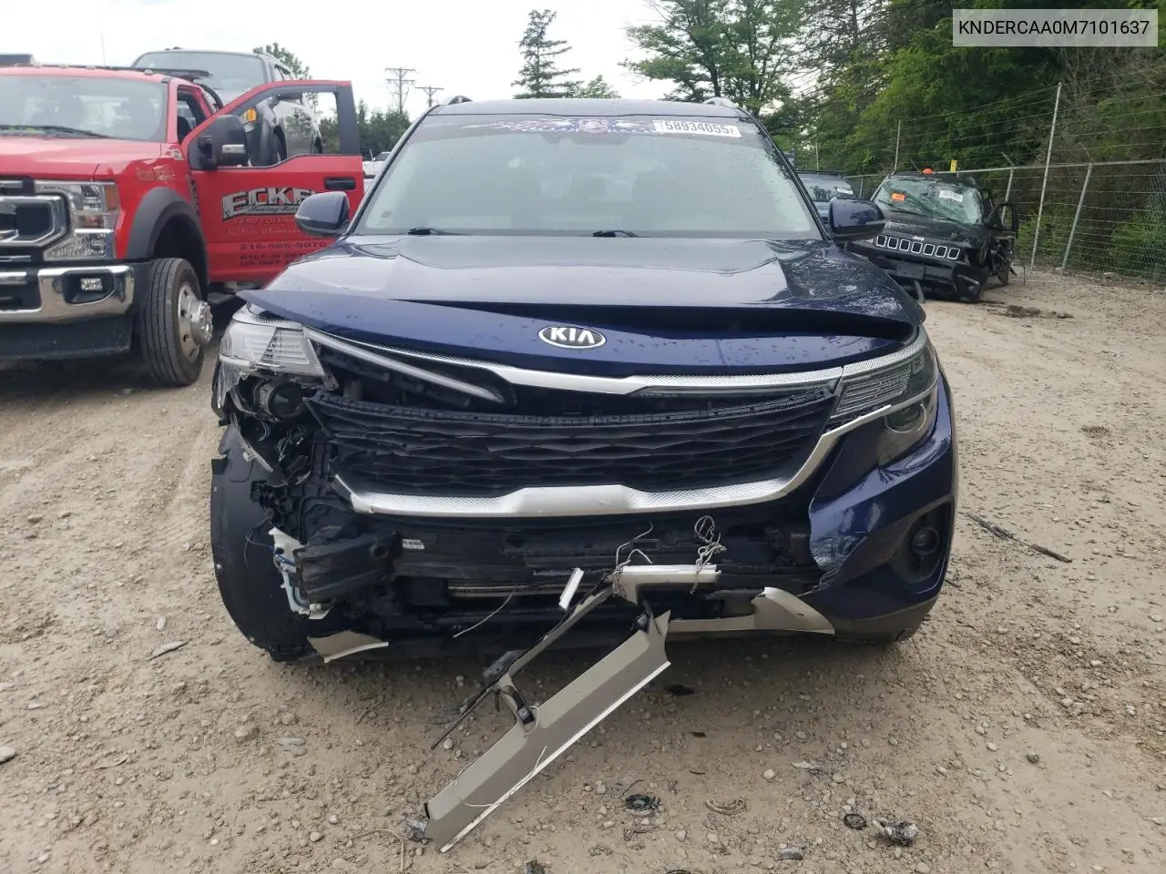 2021 Kia Seltos Ex VIN: KNDERCAA0M7101637 Lot: 58934055