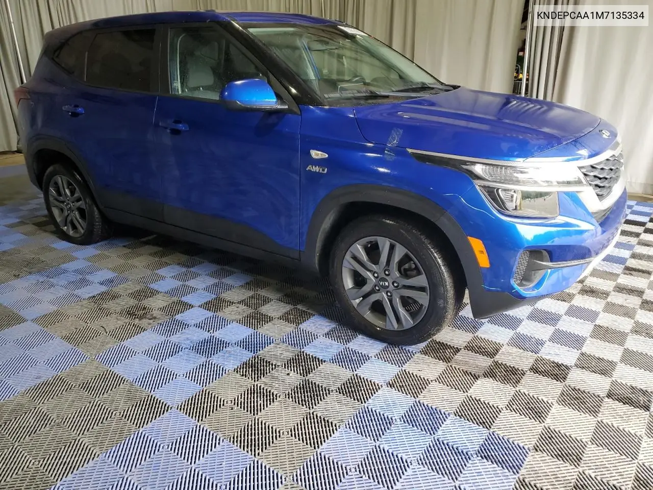 2021 Kia Seltos Lx VIN: KNDEPCAA1M7135334 Lot: 60150235