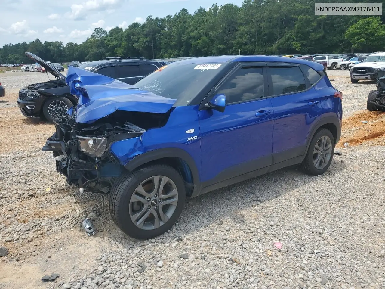 2021 Kia Seltos Lx VIN: KNDEPCAAXM7178411 Lot: 62413395