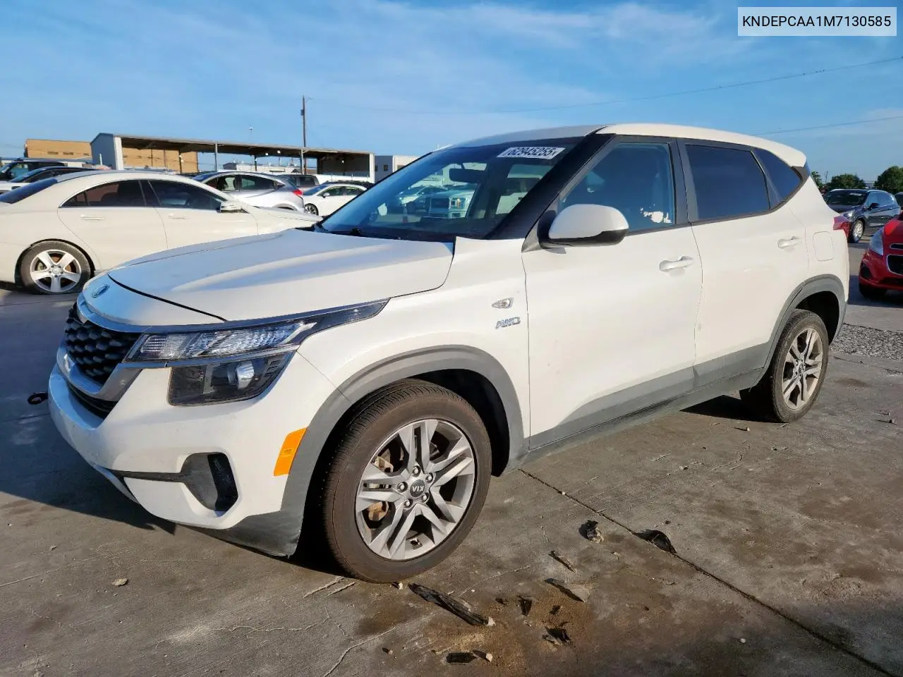 2021 Kia Seltos Lx VIN: KNDEPCAA1M7130585 Lot: 62945255