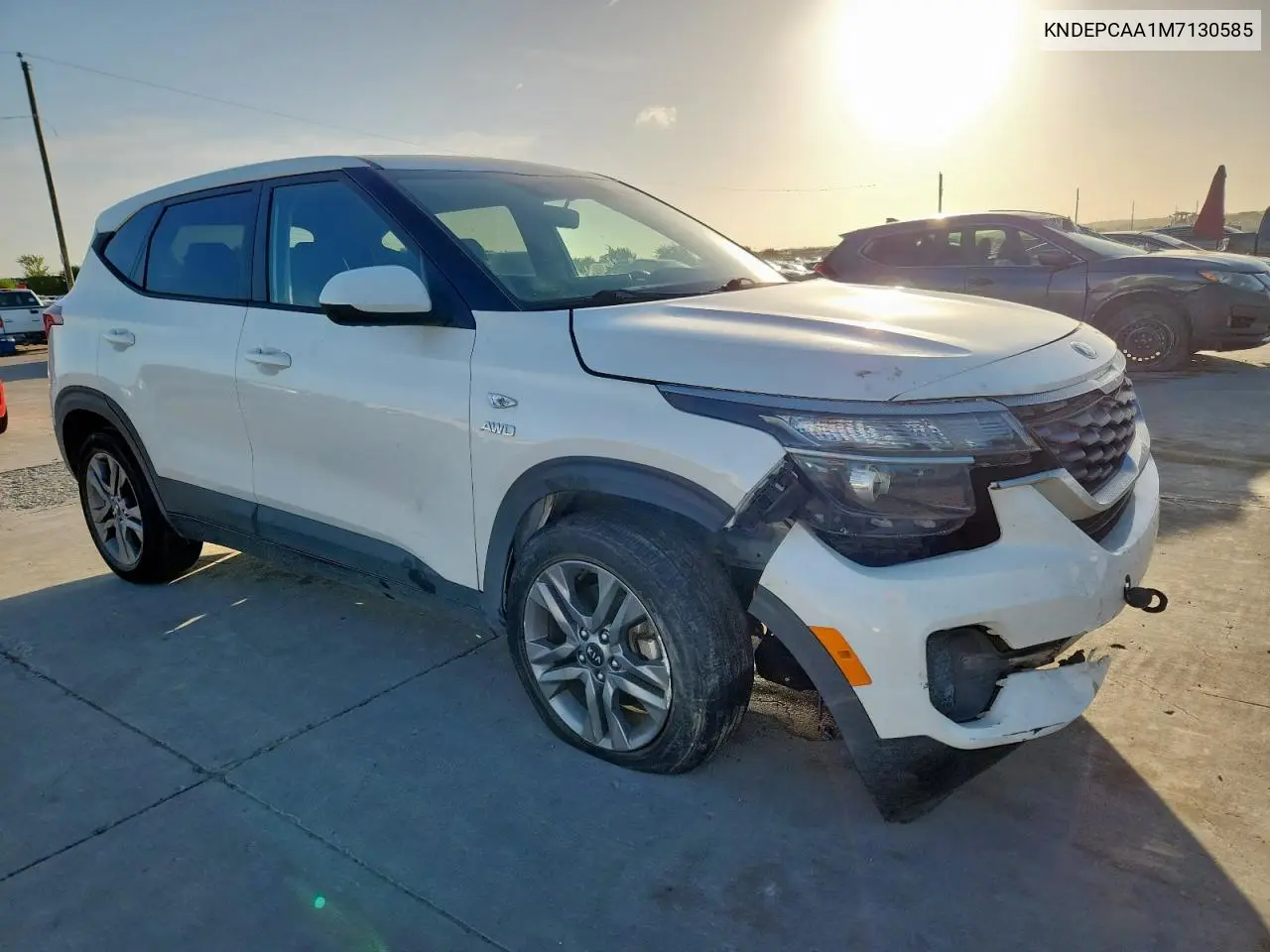 2021 Kia Seltos Lx VIN: KNDEPCAA1M7130585 Lot: 62945255