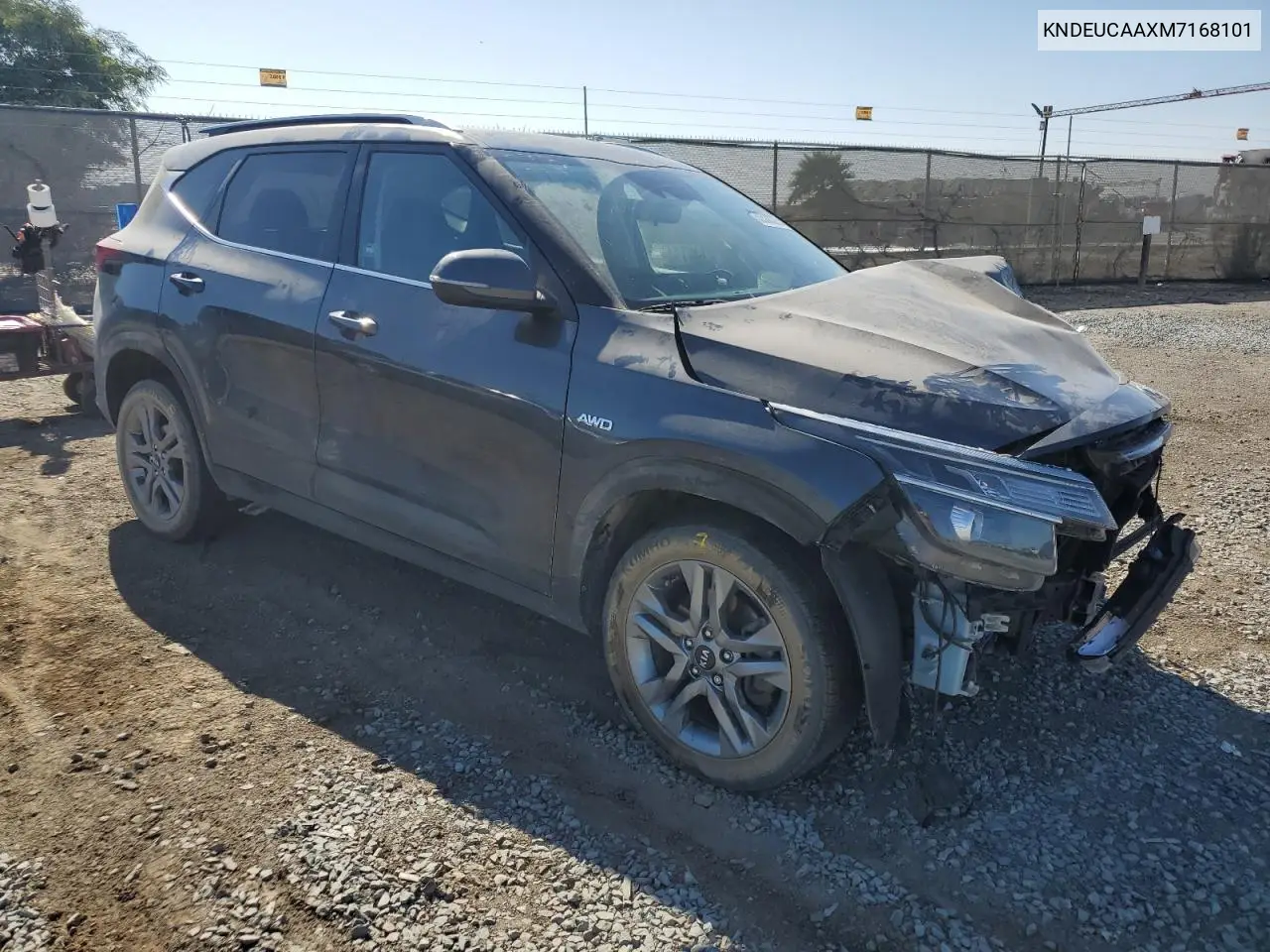 2021 Kia Seltos S VIN: KNDEUCAAXM7168101 Lot: 63588335