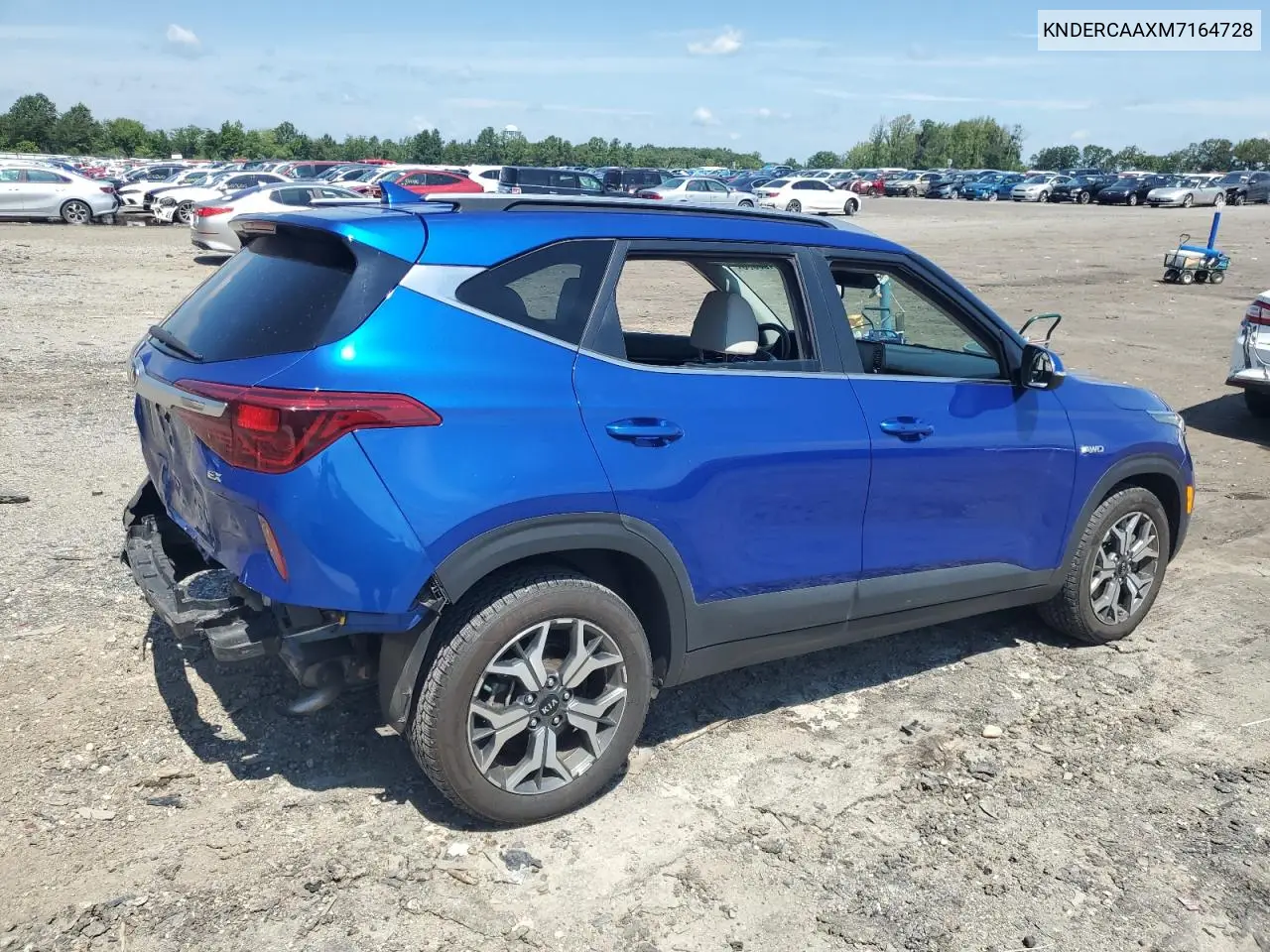 2021 Kia Seltos Ex VIN: KNDERCAAXM7164728 Lot: 65156585