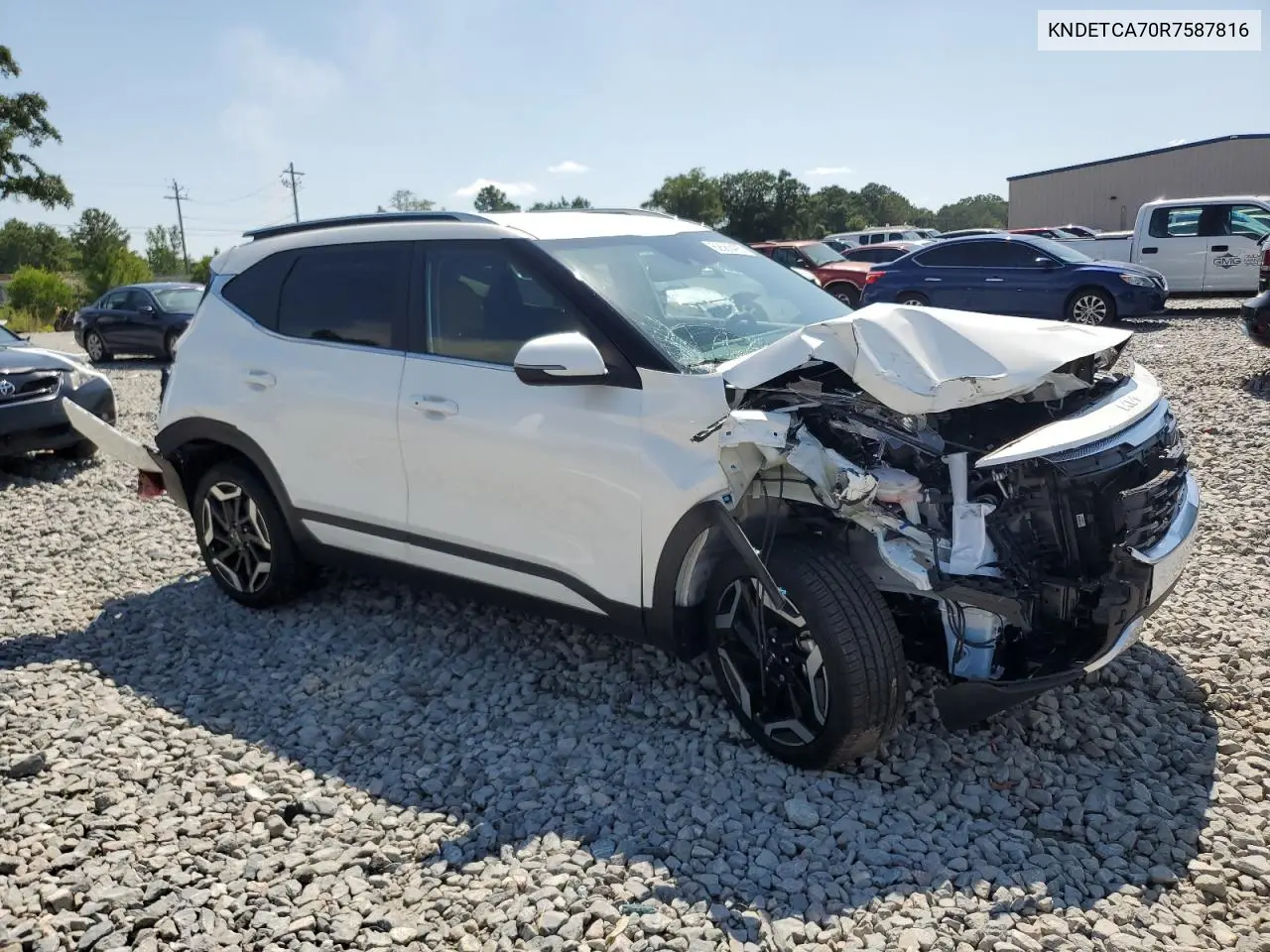 2024 Kia Seltos Sx VIN: KNDETCA70R7587816 Lot: 62563495