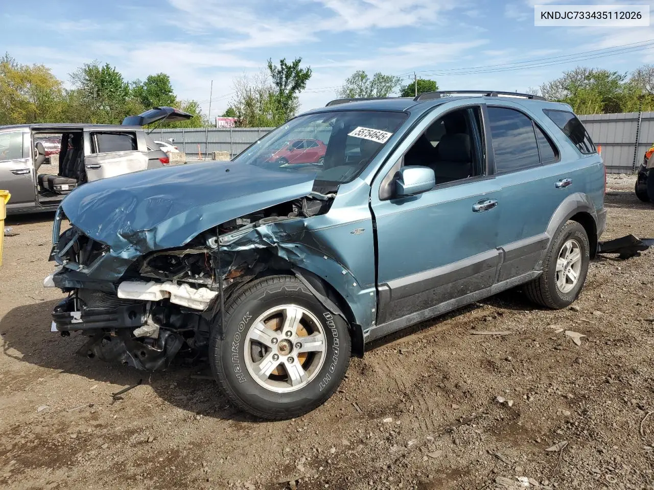 2003 Kia Sorento Ex VIN: KNDJC733435112026 Lot: 55754645