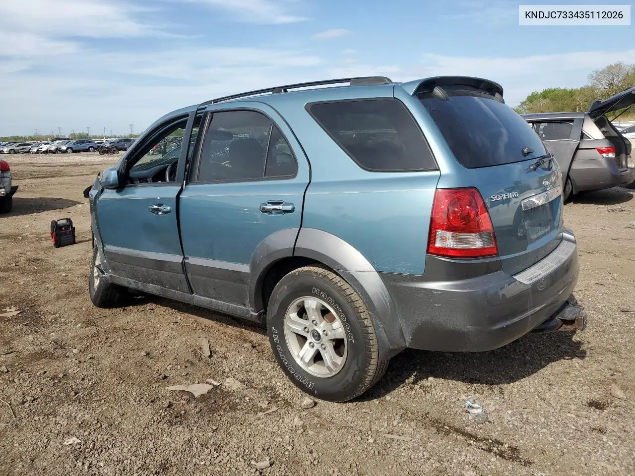 2003 Kia Sorento Ex VIN: KNDJC733435112026 Lot: 55754645