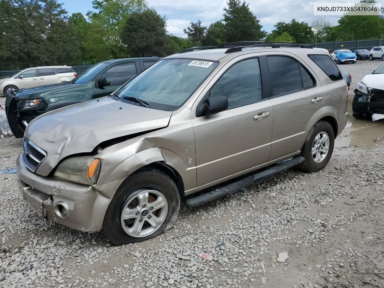 2005 Kia Sorento Ex VIN: KNDJD733X55476046 Lot: 55736615
