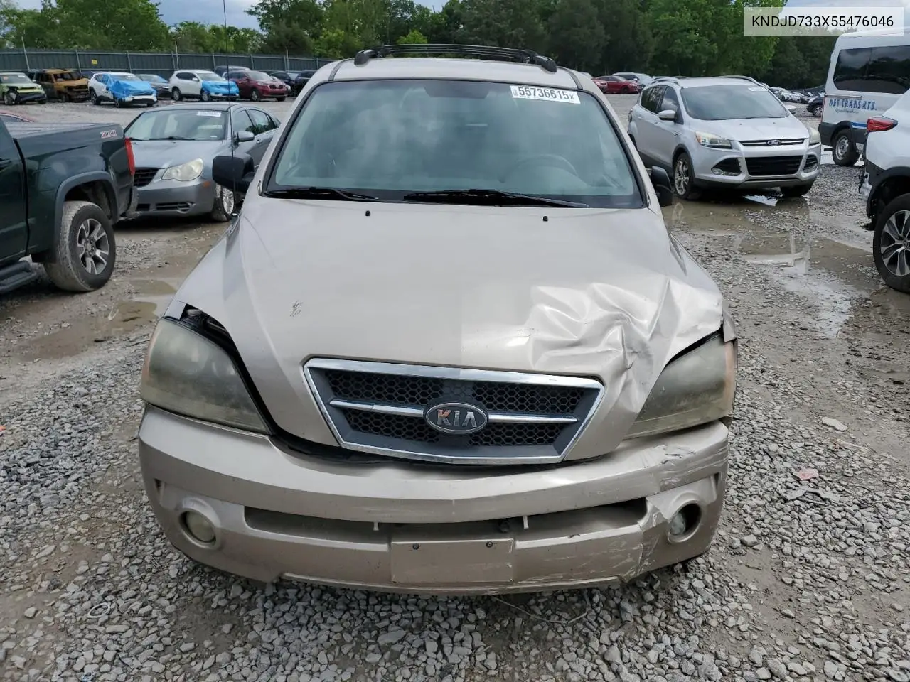 2005 Kia Sorento Ex VIN: KNDJD733X55476046 Lot: 55736615