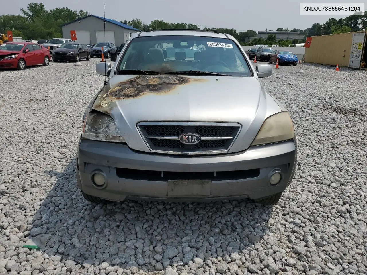 2005 Kia Sorento Ex VIN: KNDJC733555451204 Lot: 60593635