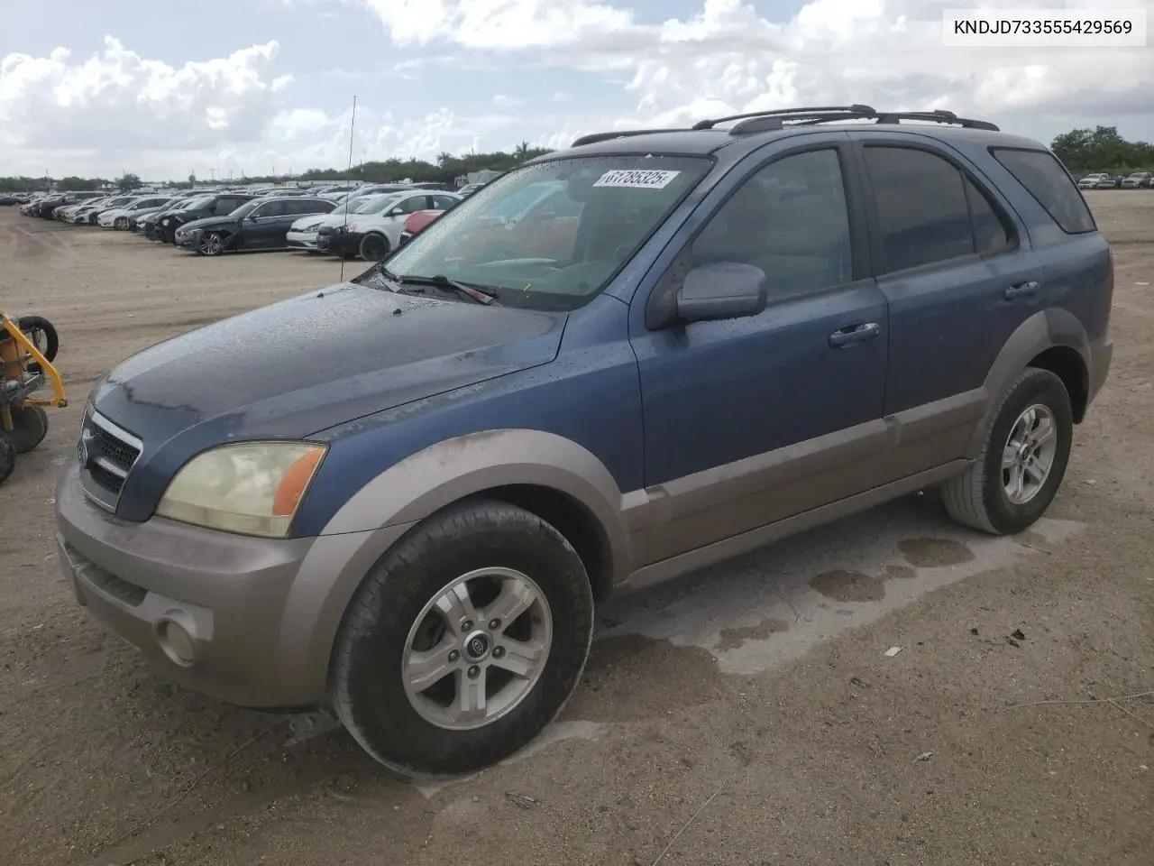 2005 Kia Sorento Ex VIN: KNDJD733555429569 Lot: 61785325