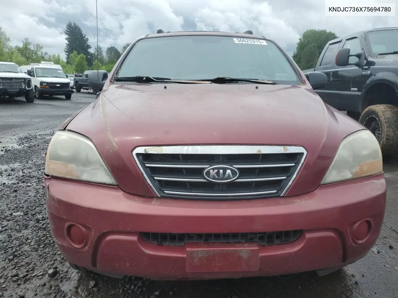 2007 Kia Sorento Ex VIN: KNDJC736X75694780 Lot: 56625315