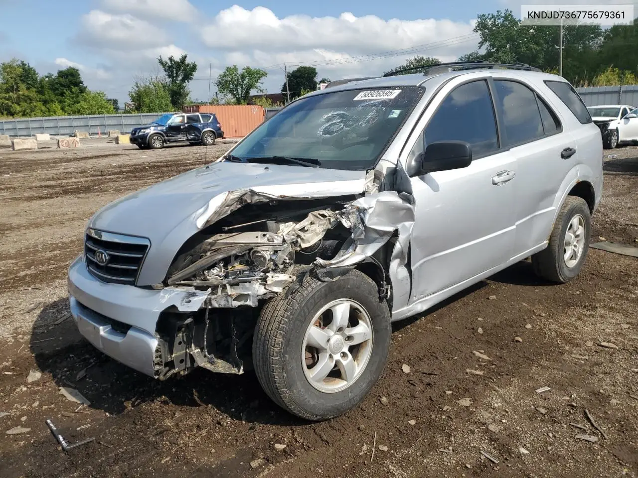 2007 Kia Sorento Ex VIN: KNDJD736775679361 Lot: 58926595
