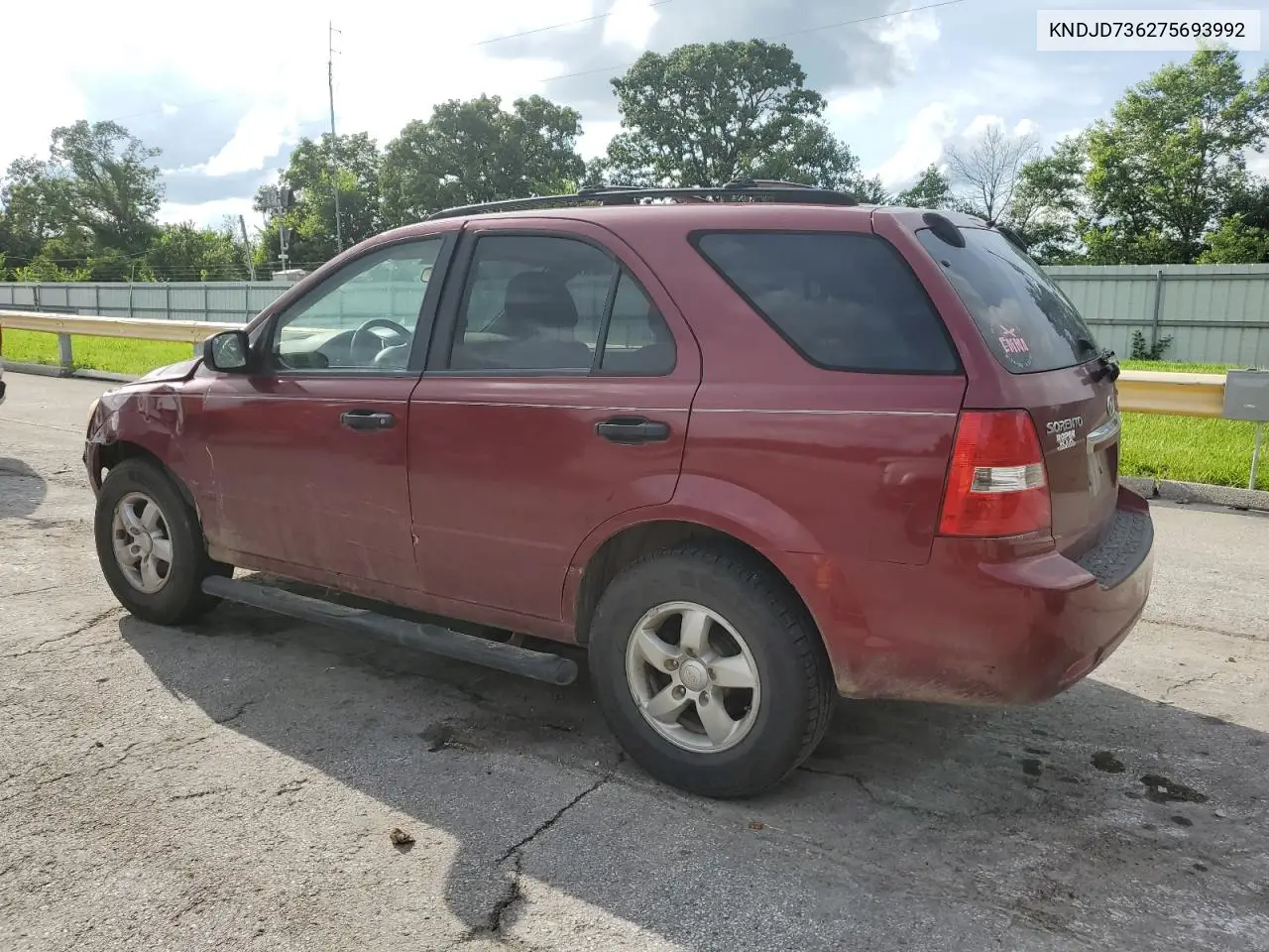 2007 Kia Sorento Ex VIN: KNDJD736275693992 Lot: 60926875
