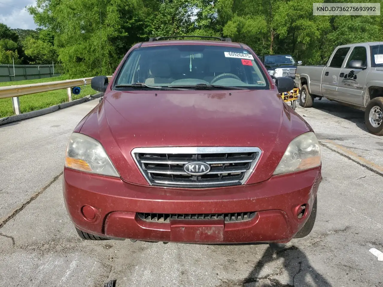 2007 Kia Sorento Ex VIN: KNDJD736275693992 Lot: 60926875