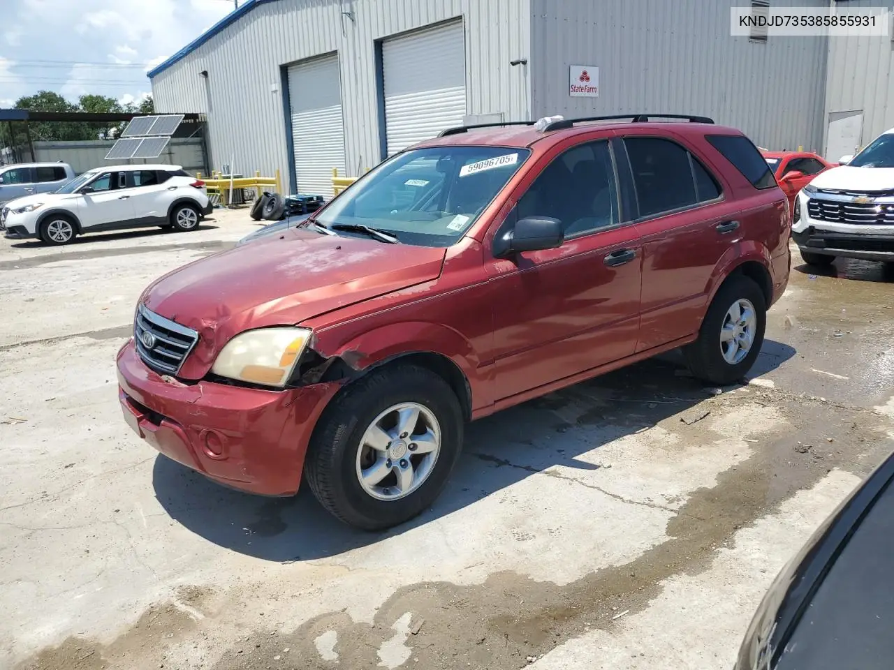 2008 Kia Sorento Ex VIN: KNDJD735385855931 Lot: 59096705