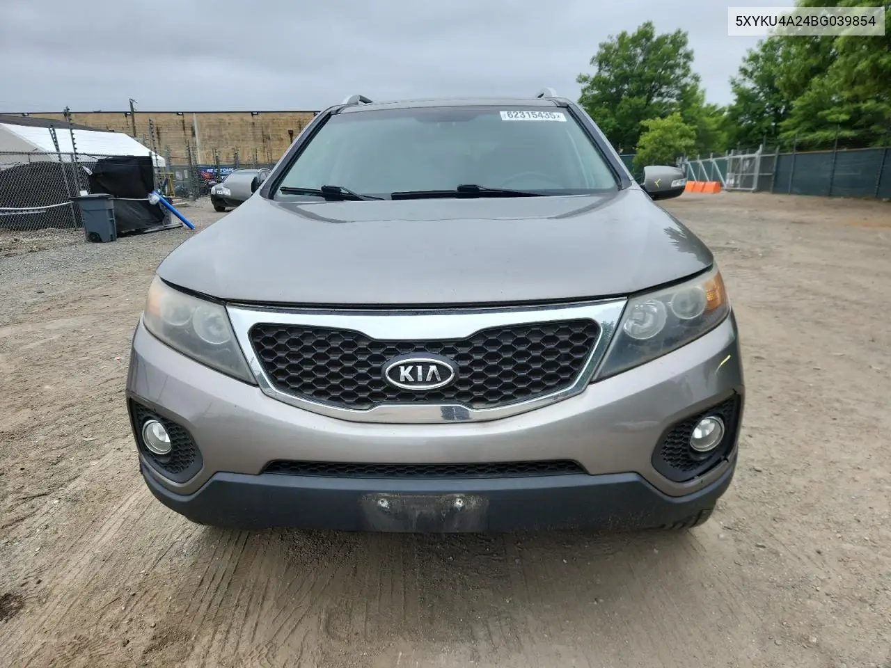 2011 Kia Sorento Ex VIN: 5XYKU4A24BG039854 Lot: 62315435