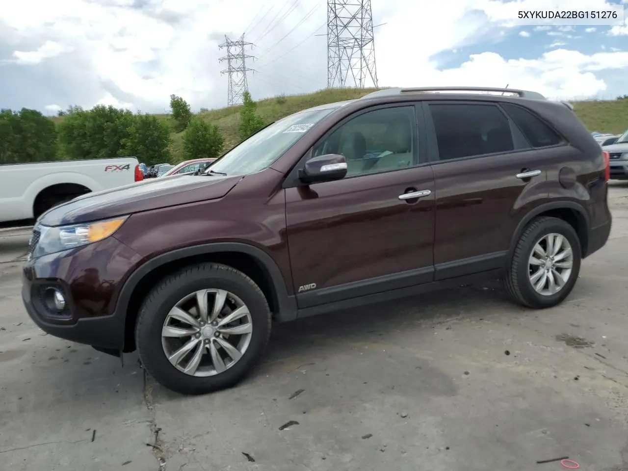 2011 Kia Sorento Ex VIN: 5XYKUDA22BG151276 Lot: 62825945