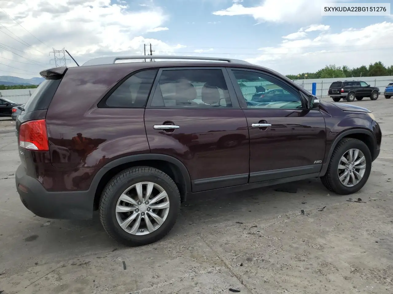 2011 Kia Sorento Ex VIN: 5XYKUDA22BG151276 Lot: 62825945