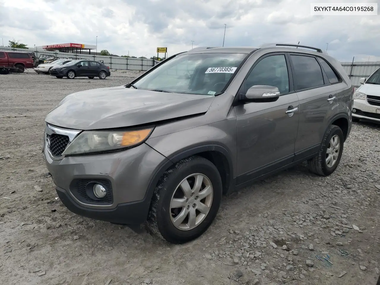 2012 Kia Sorento Base VIN: 5XYKT4A64CG195268 Lot: 56770385