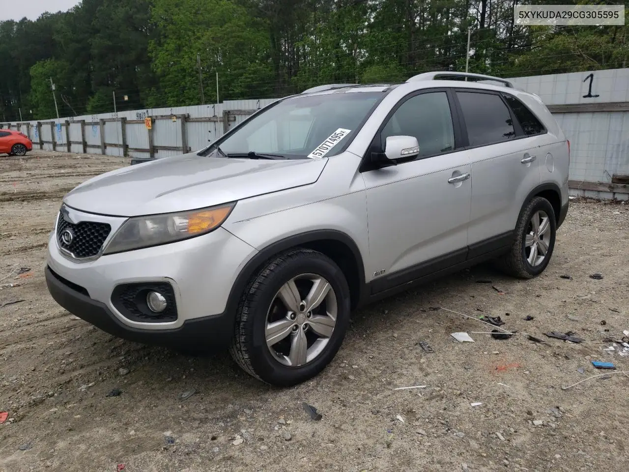 2012 Kia Sorento Ex VIN: 5XYKUDA29CG305595 Lot: 57077495