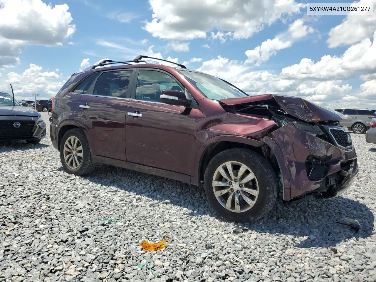 2012 Kia Sorento Sx VIN: 5XYKW4A21CG261277 Lot: 62679845
