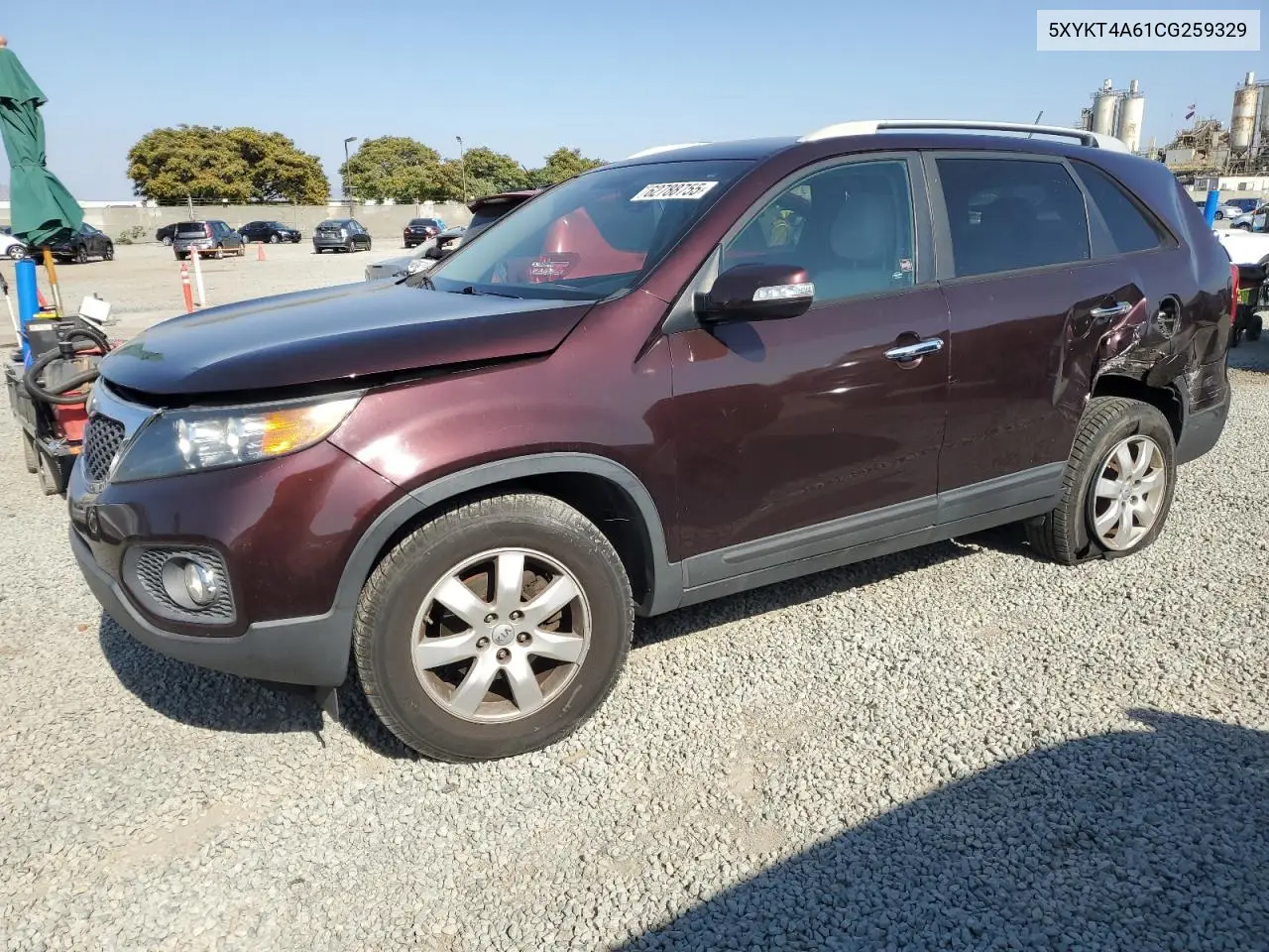 2012 Kia Sorento Base VIN: 5XYKT4A61CG259329 Lot: 62788755